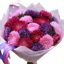 Multycolor aster bouquet